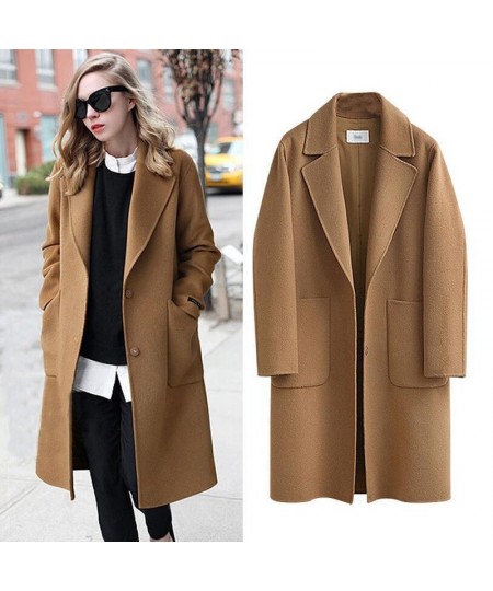 Winter Coat Long Women Jackets Casaco Feminino Girl Black Wool Trench Coat Plus Size abrigos mujer Jacket Women Clothes 2022 ...