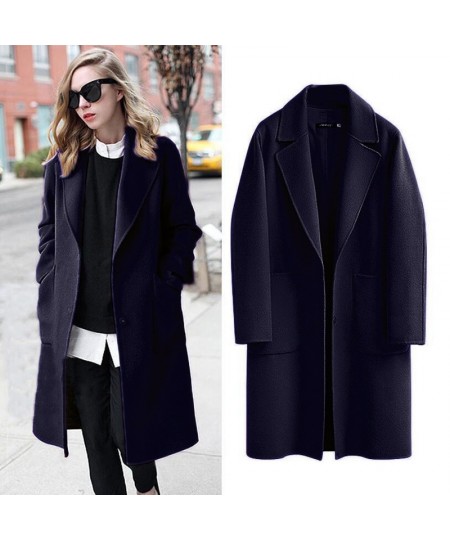 Winter Coat Long Women Jackets Casaco Feminino Girl Black Wool Trench Coat Plus Size abrigos mujer Jacket Women Clothes 2022 ...