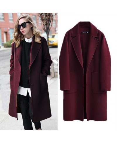 Winter Coat Long Women Jackets Casaco Feminino Girl Black Wool Trench Coat Plus Size abrigos mujer Jacket Women Clothes 2022 ...