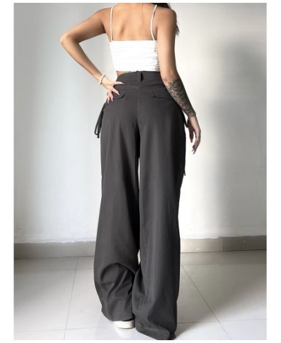 Shirring Casual Wide Leg Pants Women High Waist Street Basic Loose Sweat Trousers Korean Retro Gray Office Y2K Lady Pants $37...