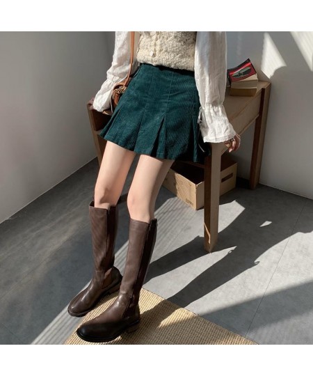 Corduroy Skirts Women Retro Casual A-line Skirt Classic Vintage All-match Chic Females High Waist Preppy Style Юбка Женская $...