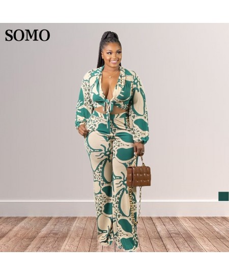 2022 Fashion Print Plus Size 2 Two Pieces Pants Set Fall Casual Women Clothes Outfit Wholesale $52.79 - Plus Size Clothes