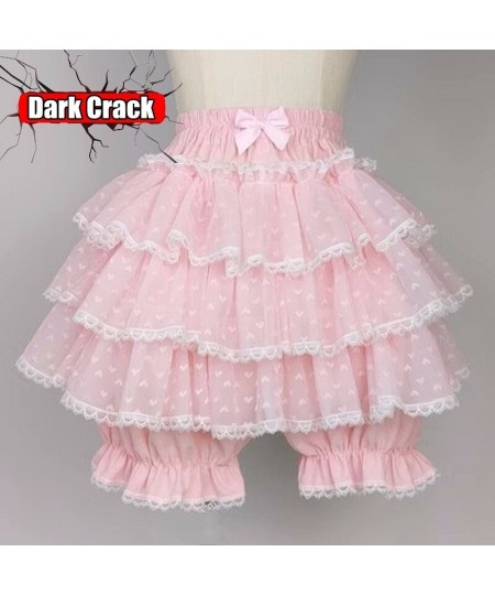 Harajuku Y2k Sweet Pink Pumpkin Pants Lolita Autumn Cake Skirt Winter JK Yarn Shorts Japanese Kawaii Ruffles Lantern Shorts $...