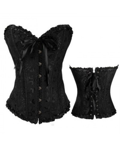 Women Bustier Corset Overbust Lingerie Brocade Victorian Fashion Corset Top Sexy Lace Plus Size Erotic Zip Floral $36.99 - Un...