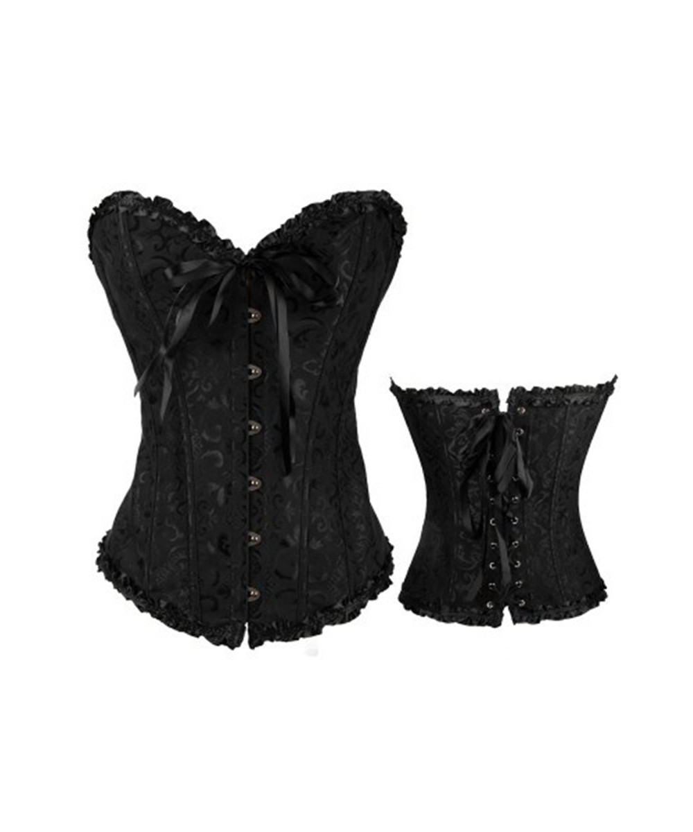 Women Bustier Corset Overbust Lingerie Brocade Victorian Fashion Corset Top Sexy Lace Plus Size Erotic Zip Floral $36.99 - Un...