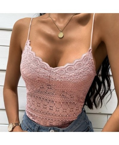 2023 Women V-neck Unpadded Lace Vest Crop TSexy Ladies Sleeveless Bralette Bra Lingerie Underwear Cropped Camisole Tank Tops ...