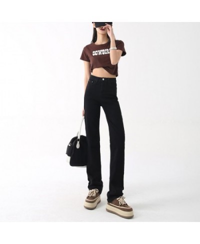 Classic Denim Wide Leg Pant Women's Clothing Rest Retro Washed Cotton Jeans 4-Colors Versatile Slim Mopping Y2K Trousers $50....