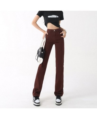 Classic Denim Wide Leg Pant Women's Clothing Rest Retro Washed Cotton Jeans 4-Colors Versatile Slim Mopping Y2K Trousers $50....