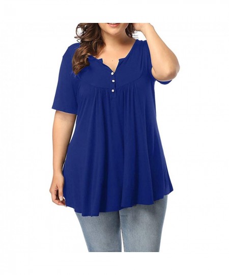 Big Size Clothing 2023 Summer Loose Woman T-shirts Casual Sexy V Neck Short Sleeve Solid Plus Size Shirt Female Fat MM Tops $...