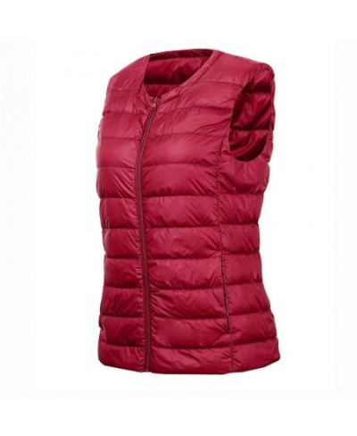 O-Neck Solid Thin Quilted Down Vest Women Korean Fashion Sleeveless Jackets 2022 Autumn Winter $40.29 - Jackets & Coats