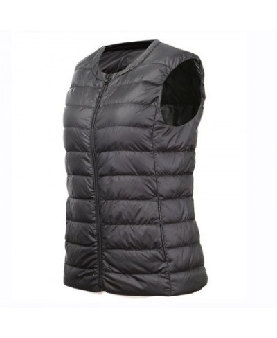 O-Neck Solid Thin Quilted Down Vest Women Korean Fashion Sleeveless Jackets 2022 Autumn Winter $40.29 - Jackets & Coats