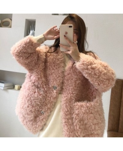 2022 Winter Thicken Warm Teddy Fur Jacket Coat Women Fashion Lamb Faux Fur Overcoat Fluffy Cozy Loose Outerwear Female X234 $...