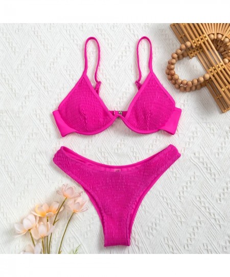 Women'S Sexy Fashion Bra 2022 New Bikini Pleated Nylon Swimsuit Summer Beach $27.92 - Swimsuit