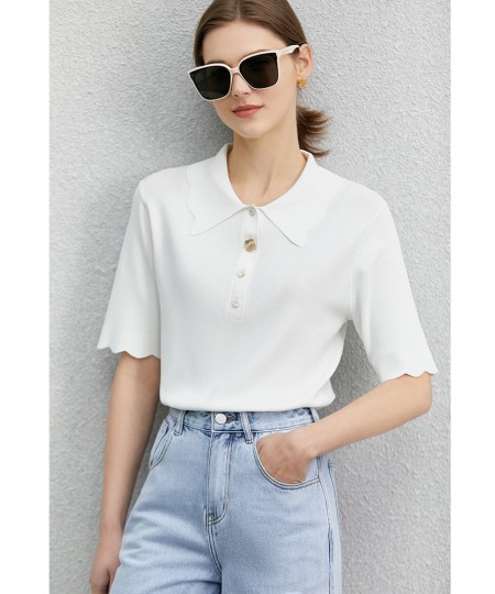 Summer Tshirts For Women Fashion Loose Casual knit T Shirt Short Sleeve Solid Tops Female Clothing 12240629 $95.04 - Women Tops