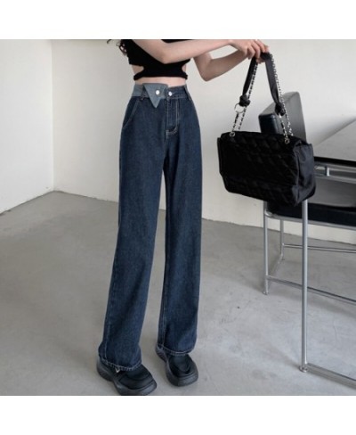 Vintage Jeans Woman Blue Wide Leg High Waist Jeans For Women Loose Denim Pants y2k Casual Wide Leg Pants Streetwear Jeans Wom...