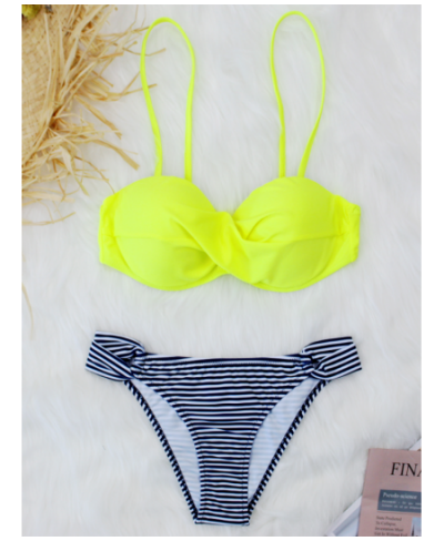 Yellow Bikini Set Patchwork Push Up Brazilian Style Two Piece Women Swimwear Sexy Swimsuit Summer Beach Bathing Suit $29.00 -...