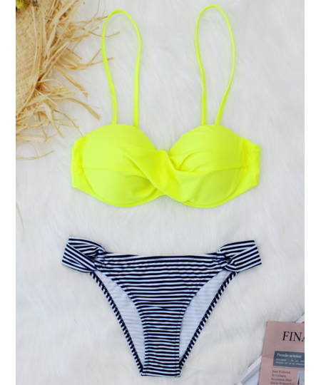 Yellow Bikini Set Patchwork Push Up Brazilian Style Two Piece Women Swimwear Sexy Swimsuit Summer Beach Bathing Suit $29.00 -...