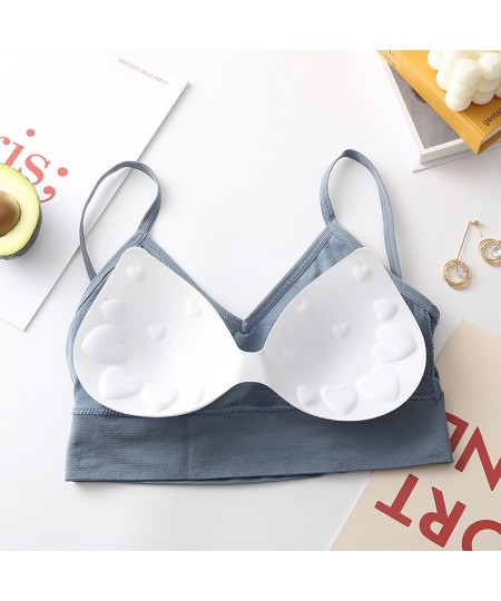 Women Bras Breathable Yoga Sports Vest Sexy No Steel Ring Bandeau Comfortable Underwear Pure Color Removable Liner Beauty Bac...