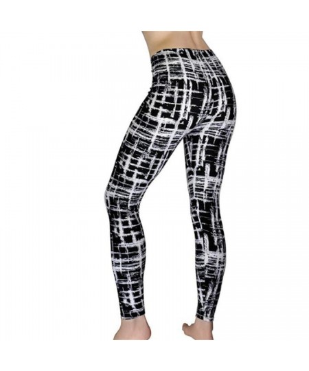 Stripe Print Leggings Workout Fitness Push Up Graffiti Floral Patterned Women Sporting Camouflage Leopard Plaid Pants $23.12 ...