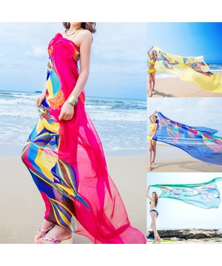 Pareo Scarf Women Beach Sarongs Beach Cover Up Summer Chiffon Scarves Geometrical Design Plus Size Towel Ladies Summer $18.20...