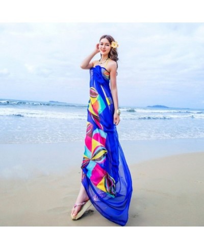 Pareo Scarf Women Beach Sarongs Beach Cover Up Summer Chiffon Scarves Geometrical Design Plus Size Towel Ladies Summer $18.20...