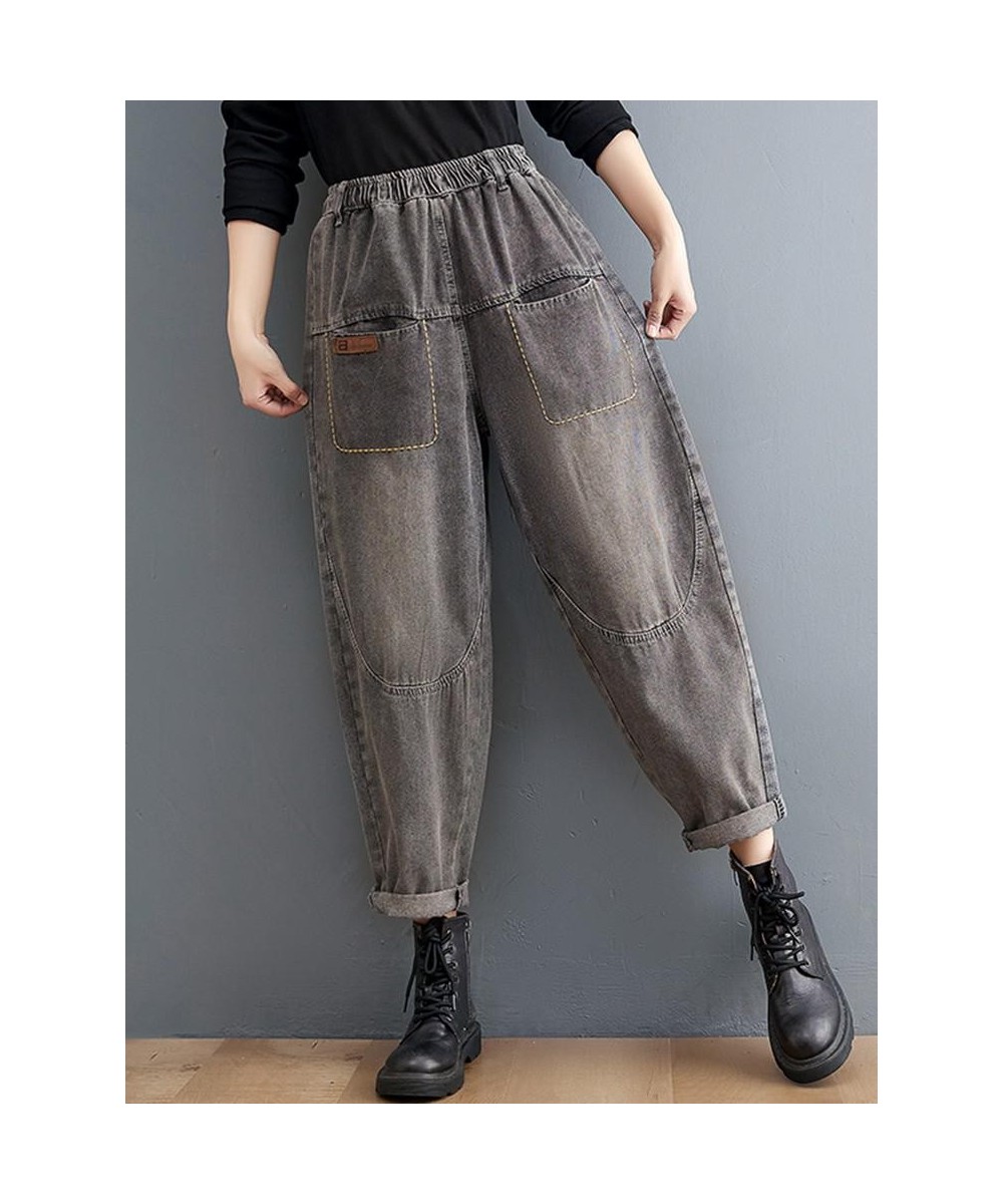 Women Casual Boyfriend Jeans New 2022 Spring Vintage Style Streetwear All-match Loose Female Ankle-length Denim Pants B1834 $...