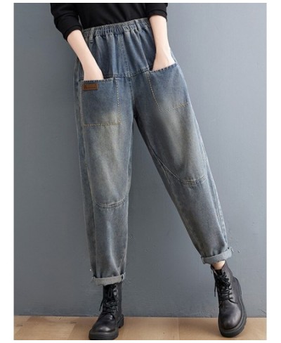 Women Casual Boyfriend Jeans New 2022 Spring Vintage Style Streetwear All-match Loose Female Ankle-length Denim Pants B1834 $...