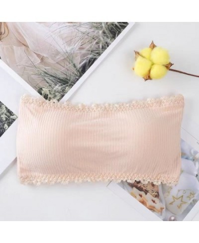 Strapless Lingerie Women's Small Chest Gathered Anti-skid Strapless Invisible Bra Beauty Back Anti Stray Thin Lace Wrapped $1...