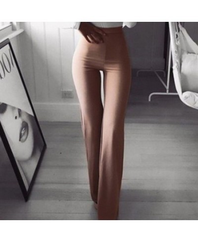 Women Fashion Trousers 2023 New Autumn Multi Colors Slim Trumpet Trendy Pants Ladies Commuter Slimming Stretch Wide Leg Pants...