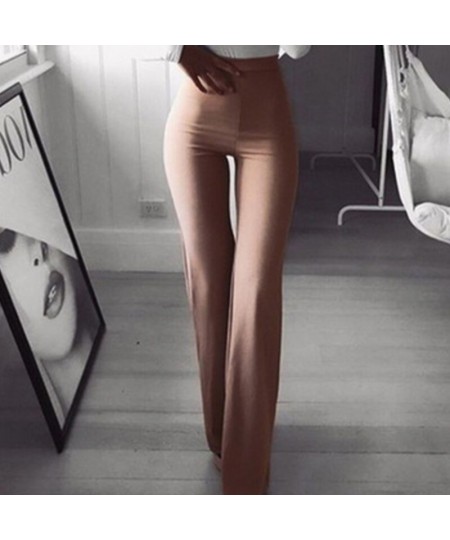 Women Fashion Trousers 2023 New Autumn Multi Colors Slim Trumpet Trendy Pants Ladies Commuter Slimming Stretch Wide Leg Pants...