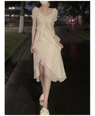 Fairy 2 Piece Dress Set Woman Casual Long Sleeve Crop Tops + Elegant Solid Strap Midi Dress Party Korea Fashion Suit 2022 $47...