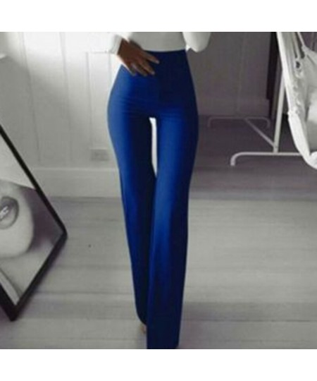 Women Fashion Trousers 2023 New Autumn Multi Colors Slim Trumpet Trendy Pants Ladies Commuter Slimming Stretch Wide Leg Pants...