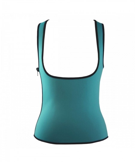 Women Sexy Ultra Sweat Tank Waist Cincher Underbust Corset Top Sky Blue Latex Shaper Corset $39.86 - Underwear