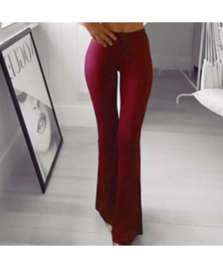 Women Fashion Trousers 2023 New Autumn Multi Colors Slim Trumpet Trendy Pants Ladies Commuter Slimming Stretch Wide Leg Pants...