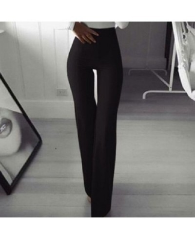 Women Fashion Trousers 2023 New Autumn Multi Colors Slim Trumpet Trendy Pants Ladies Commuter Slimming Stretch Wide Leg Pants...