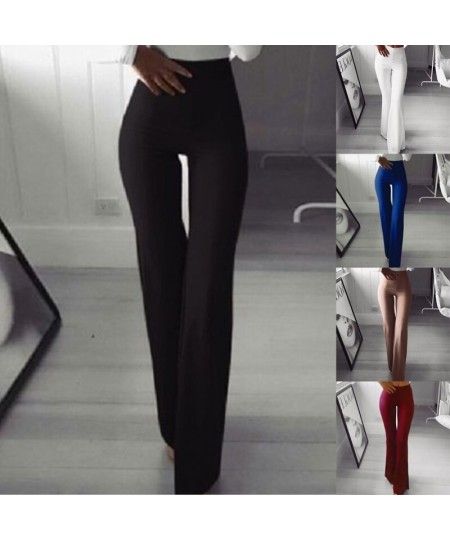 Women Fashion Trousers 2023 New Autumn Multi Colors Slim Trumpet Trendy Pants Ladies Commuter Slimming Stretch Wide Leg Pants...