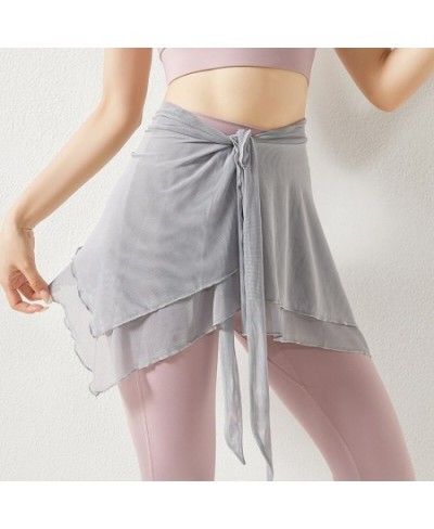 Gauze Bandage Yoga Hip Circumference One Piece Light Proof Outside With Hip Covering Sports Skirt Fitness Clothes Shawl Dance...