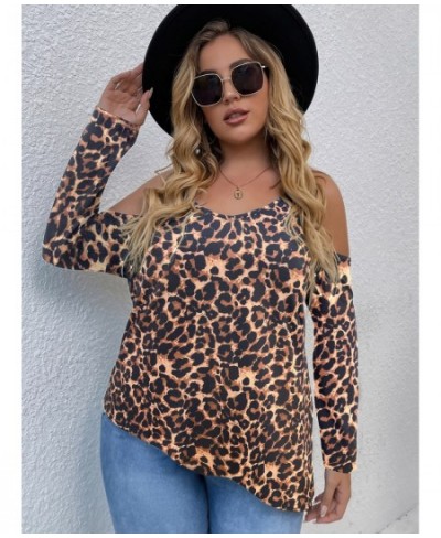 Women's Spring 2023 Off Shoulder Plus Size Blouses 4XL Elegant Curvy Camis Oversized T-shirt Loose Large Solid Tees Clothing ...