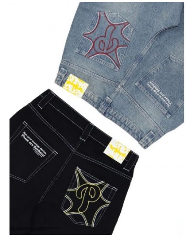 Embroidery Straight Wide-leg Jeans Men's and Women's Streetwear 2023 New Harajuku Letters Casual Simple Baggy Jeans Y2k Pants...