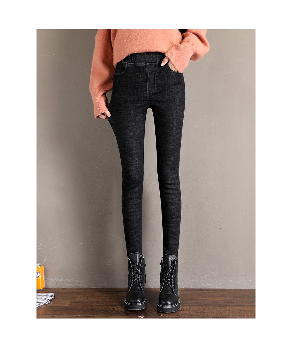 Winter Warm Jeans For Women Elastic High Waist Denim pants 2022 Female Trousers Thickened black womens Jeans woman clothe $49...