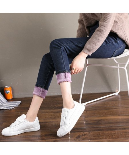 Winter Warm Jeans For Women Elastic High Waist Denim pants 2022 Female Trousers Thickened black womens Jeans woman clothe $49...