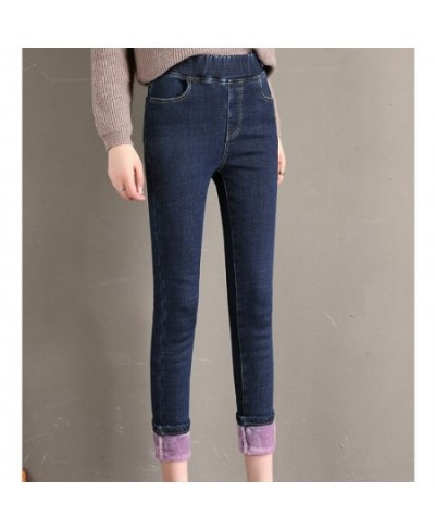 Winter Warm Jeans For Women Elastic High Waist Denim pants 2022 Female Trousers Thickened black womens Jeans woman clothe $49...