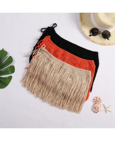 Hot Tassels Mini Beach Mini Skirts Cover-ups Sexy Women Handmade Crochet fringe Bikini Swimsuit Bathing Suit Cover up Holiday...