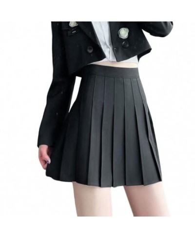 Mini Skirt Sweet Solid Color Women Pleated Skirt Hidden Zipper Women Skirt Pure Color A-Line Short Skirt Female Clothing $23....