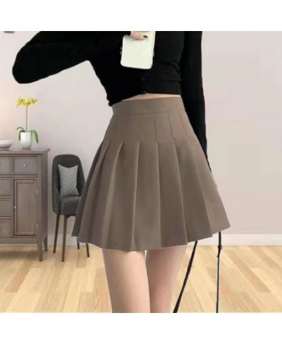 Mini Skirt Sweet Solid Color Women Pleated Skirt Hidden Zipper Women Skirt Pure Color A-Line Short Skirt Female Clothing $23....