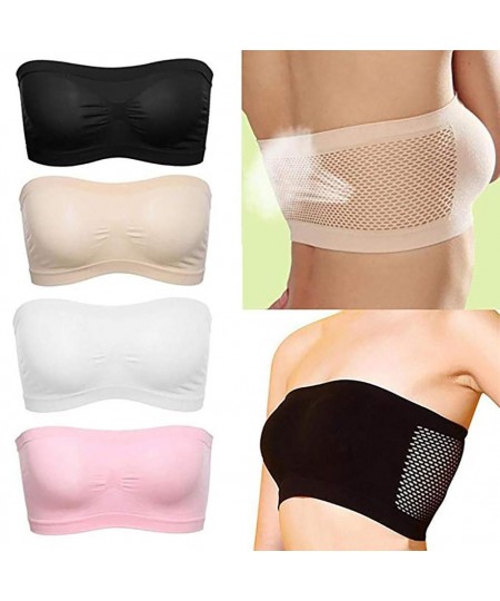 Solid Color Women Breathable Strapless Hollow Back Bra Sport Tube Top Underwear Strapless Hollow Back Bra Sport Tube Top $14....