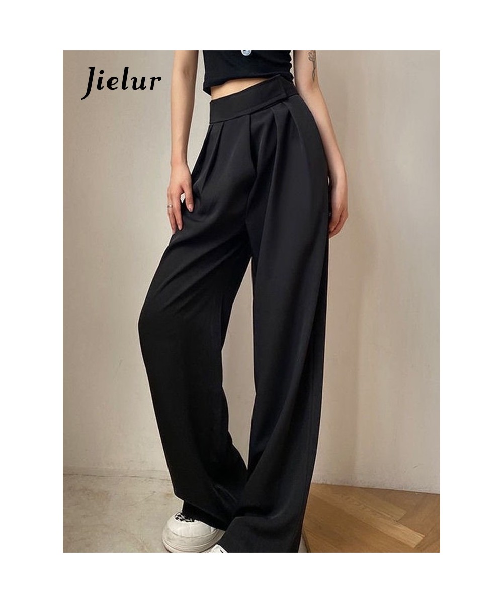 Brown Wide Leg Women Classic Suit Pants Vintage Palazzo Office Elegant Casual Black Trousers Female High Wasit Pants $40.97 -...