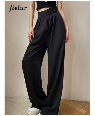 Brown Wide Leg Women Classic Suit Pants Vintage Palazzo Office Elegant Casual Black Trousers Female High Wasit Pants $40.97 -...