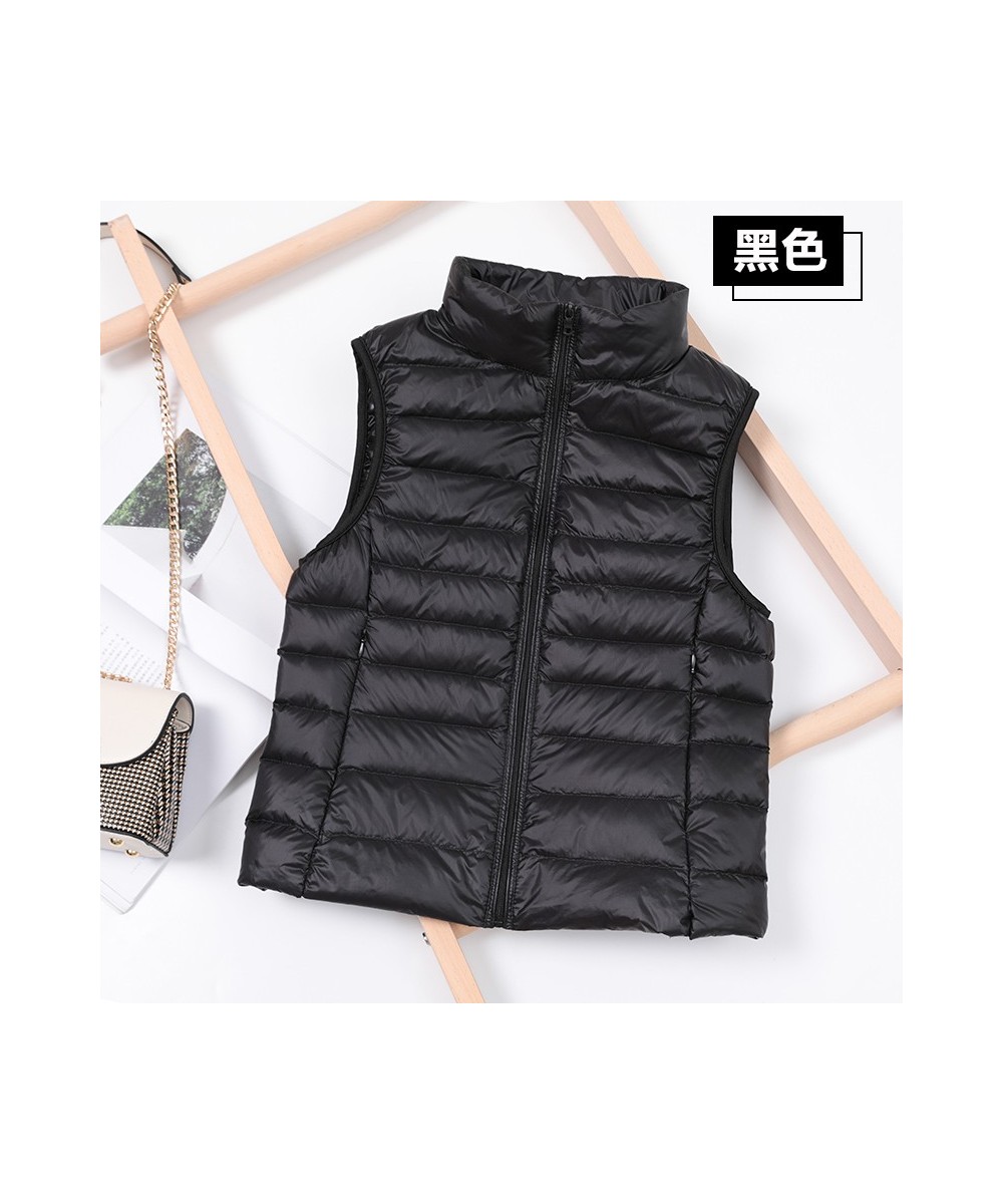 Women's Warm Vest Autumn 2022 Lightweight Padded Jackets Ultralight Winter Light Quilted Coats Puffer Woman duck down Coat la...