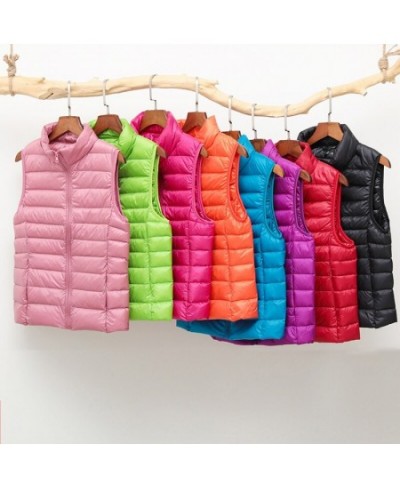 Women's Warm Vest Autumn 2022 Lightweight Padded Jackets Ultralight Winter Light Quilted Coats Puffer Woman duck down Coat la...